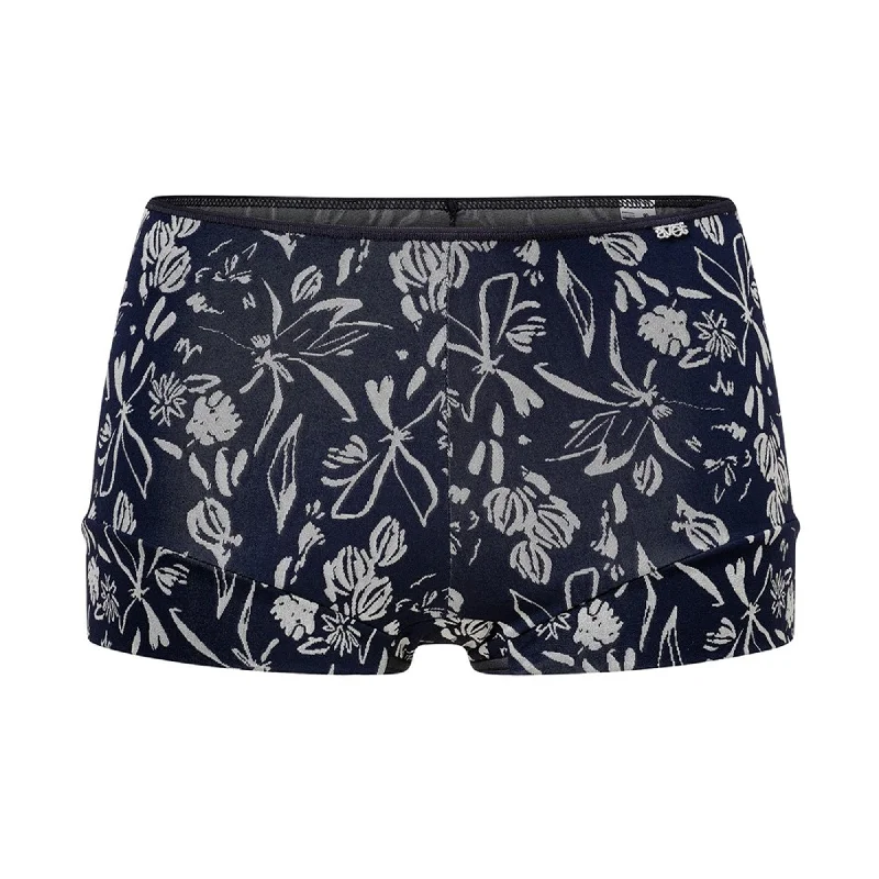 Avet Microfiber Boxer Iris Jacquard Marino