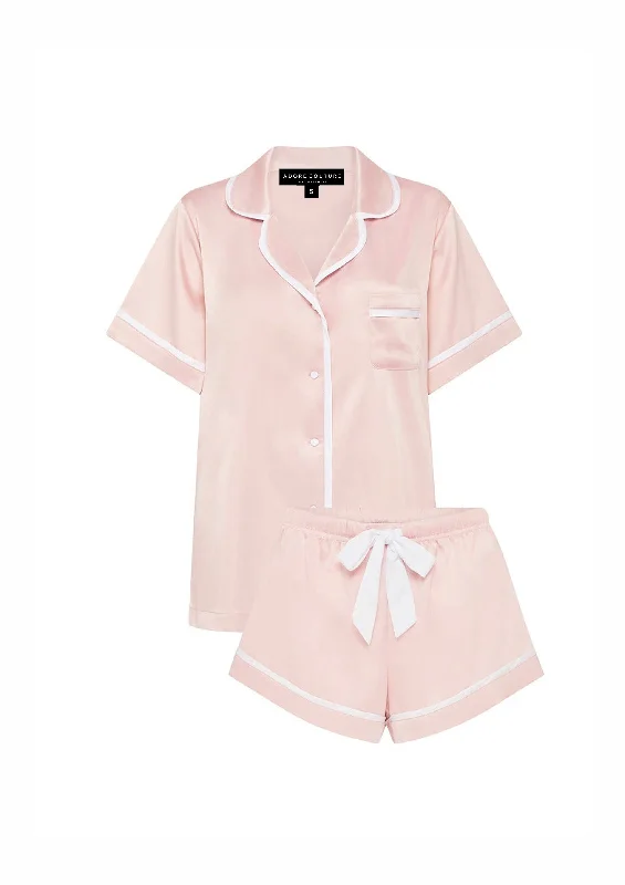 Champagne Short Silk Pyjama Set no