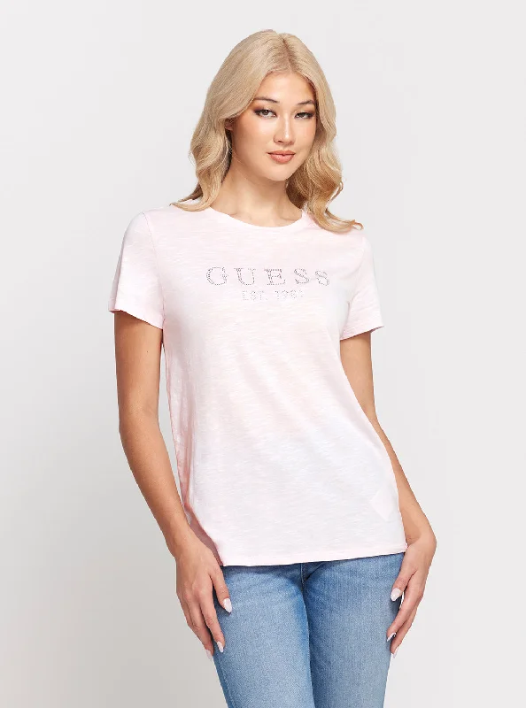 Eco Light Pink 1981 Crystal Logo T-Shirt