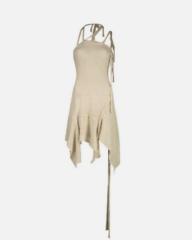 Deconstructed Linen Mini Dress